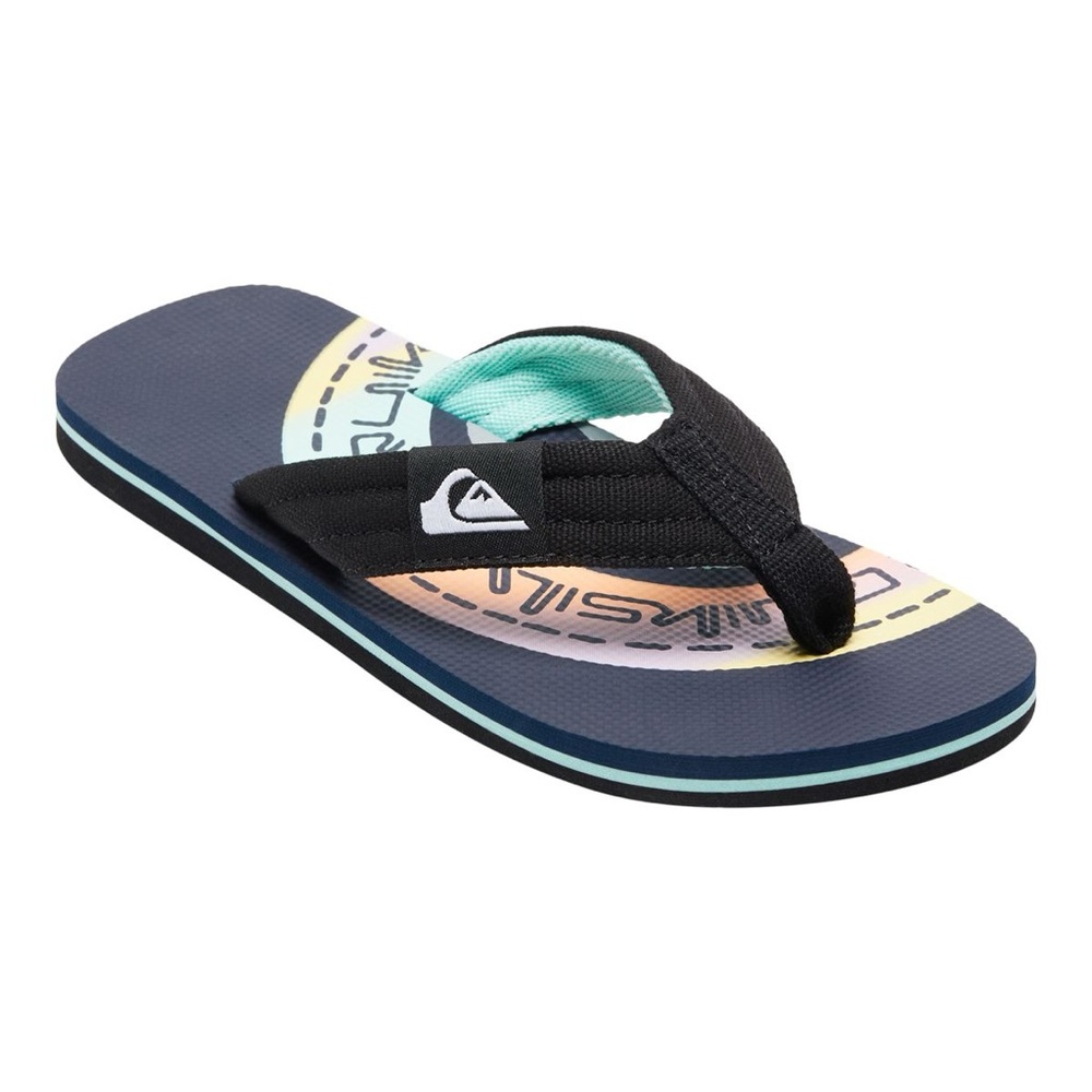 BRAND NEW boy youth quicksilver molokai slides flip flops sandals size 2Y 3Y 5Y